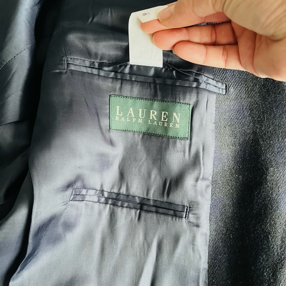 VTG LAUREN RALPH LAUREN SIZE 46R LIGHT BROWN FAUX SUEDE MEN'S SPORT COAT - Picture 4 of 12